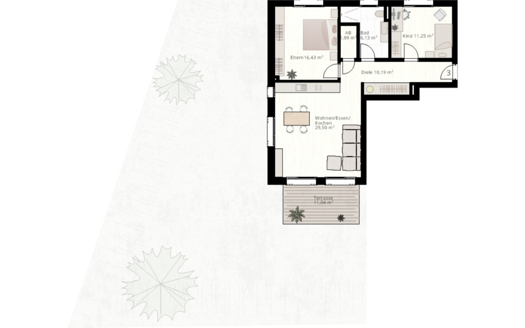 3 Zimmer Wohnung Nr.3 | 89233 Neu-Ulm