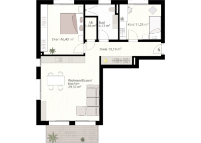 3 Zimmer Wohnung Nr.6 | 89233 Neu-Ulm