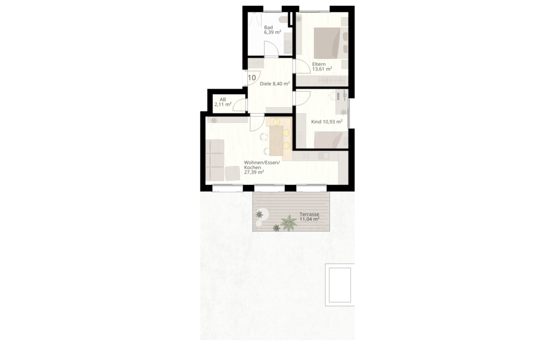 3 Zimmer Wohnung Nr.11 | 89233 Neu-Ulm